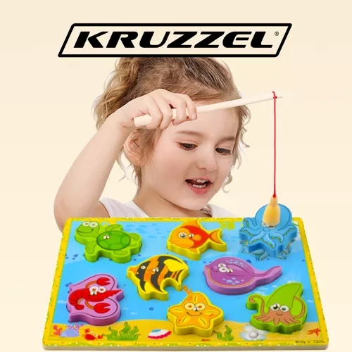 Fishing Puzzle with Magnetic Fish