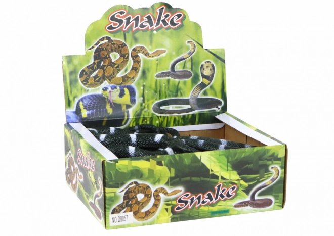 Artificial Rubber Snake with White Stripes