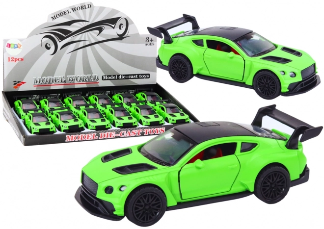 Green Friction-Powered Sports Car 1:32 Scale