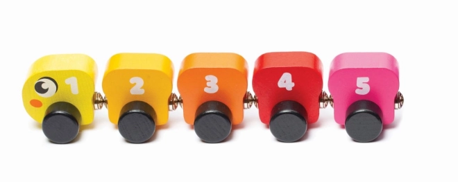 Wooden Magnetic Caterpillar Toy with Numbers