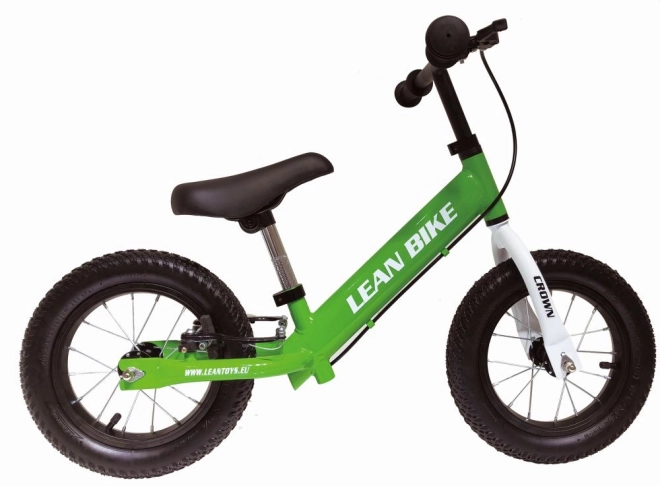 Green Crown Balance Bike With Air-Filled Wheels