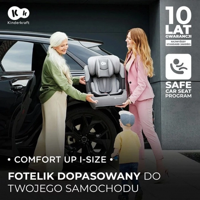Autostol COMFORT UP i-Size 76-150 cm 9-36 kg – Grøn