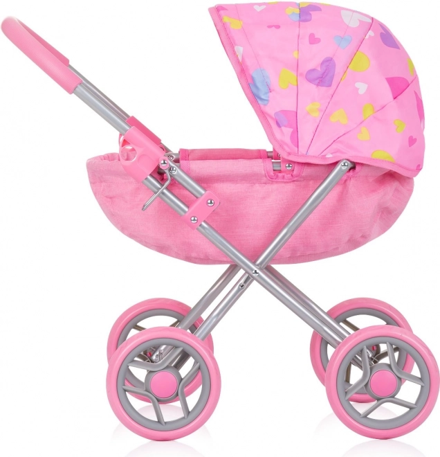 Chipolino deep stroller for dolls daisy hearts