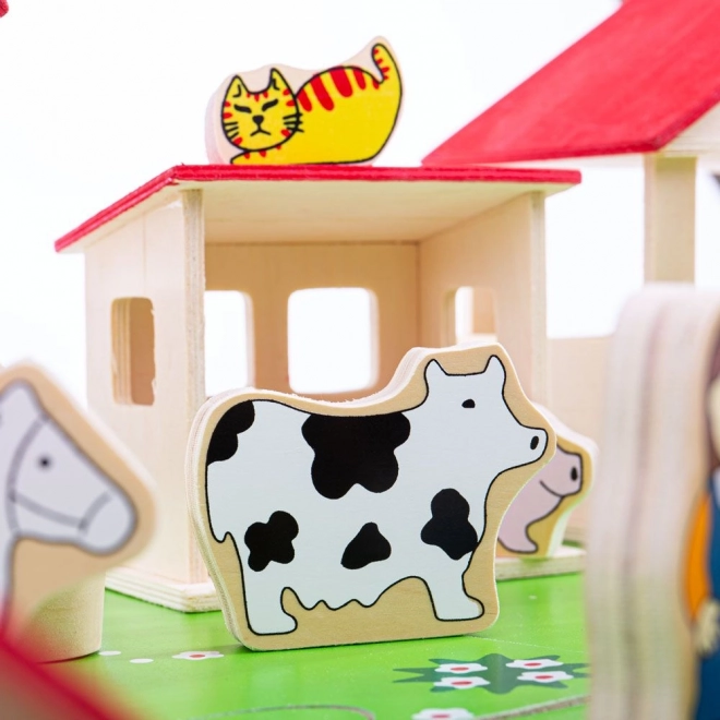 Large Wooden Farm Playset