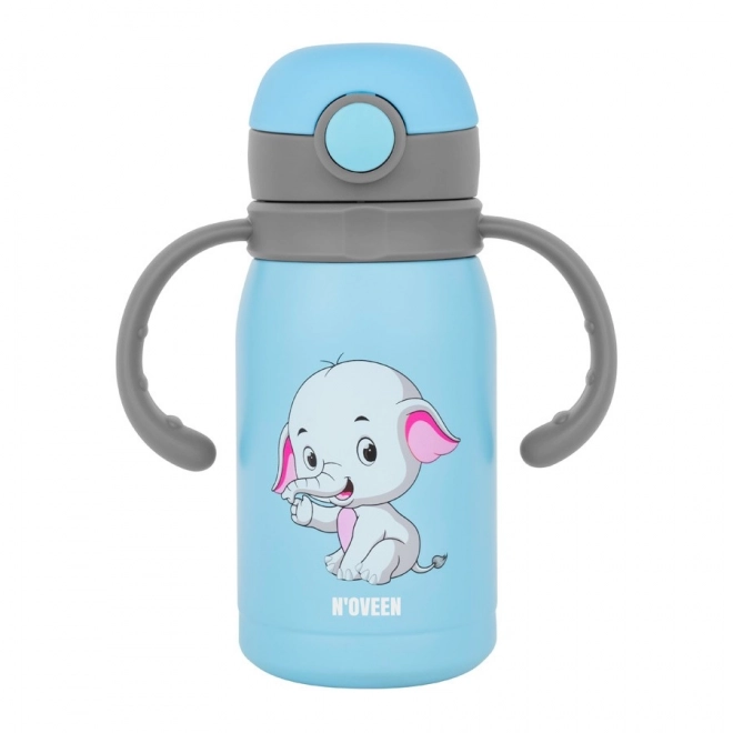 Elephant Print 300ml Blue Bottle