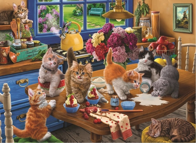 Kittens in the Kitchen Jigsaw Puzzle 1000 Pieces