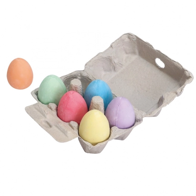 Colorful Egg-Shaped Chalk Set by Bigjigs Toys