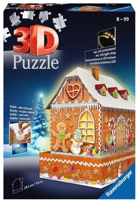 Ravensburger 3D Puzzle Gingerbread House Night Edition