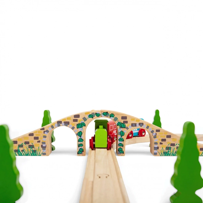 Wooden Toy Train Track Bridge