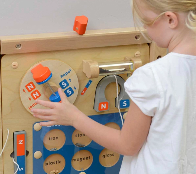 Tabellone educativo a parete sull'attrazione magnetica Masterkidz