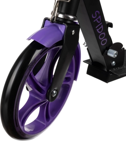 Folding city scooter for kids with large wheels (200 mm) – purple