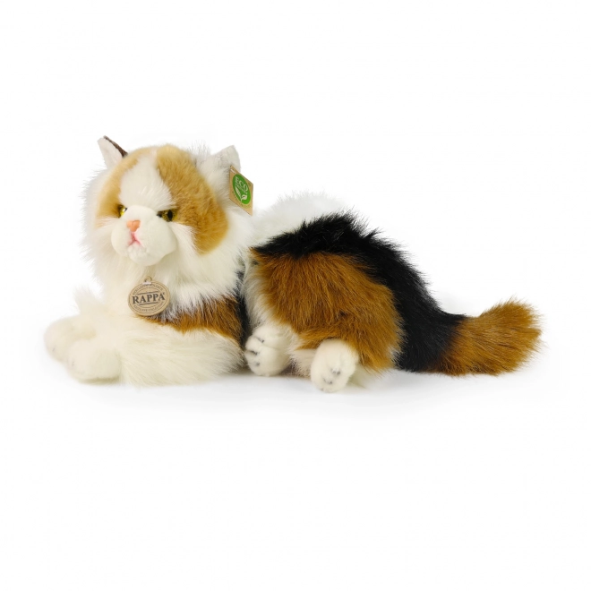 Eco-friendly tricolor plush cat 30 cm