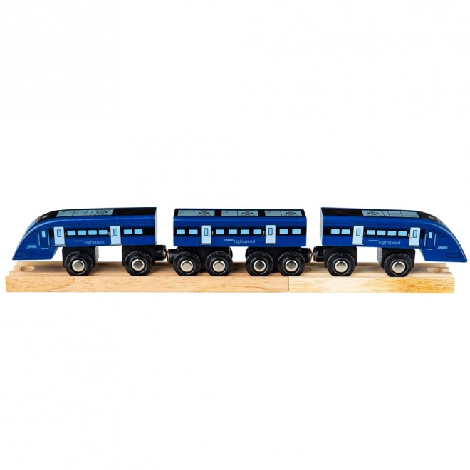 Bigjigs Rail High Speed Train Blue Set