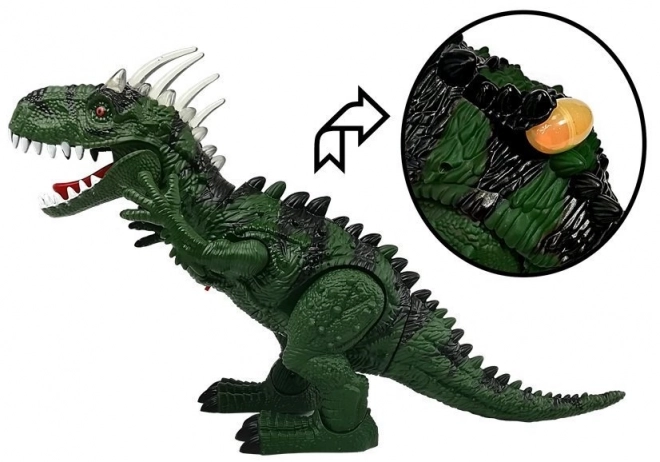 Green Battery-operated Dinosaur with Sound and Projector