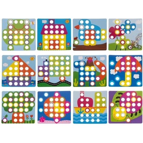 Educational Button Mosaic Puzzle for Kids