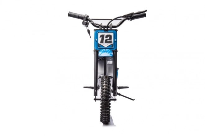 Battery-Powered Blue Kids Motocross Bike