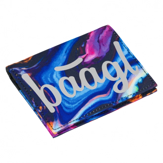 Baagl student wallet marble