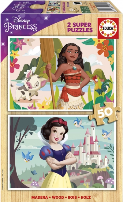 Wooden Puzzles Disney Princesses: Moana and Snow White