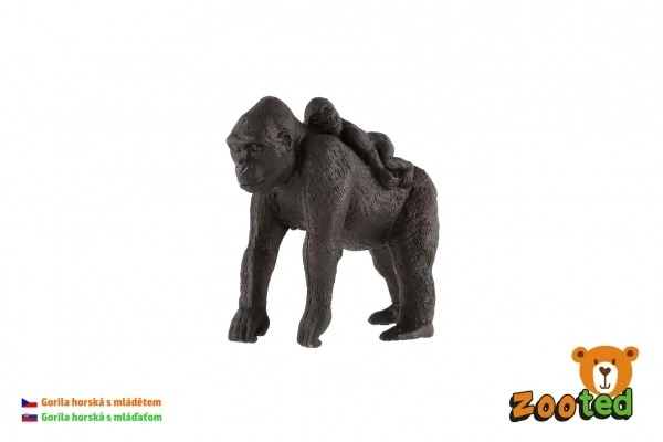 Mountain Gorilla with Baby Toy Figure