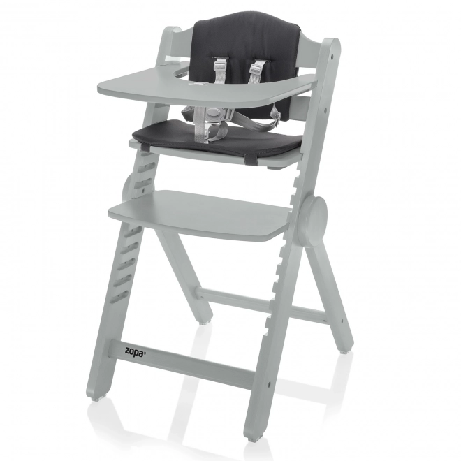 Wooden High Chair Clipp & Clapp Grey