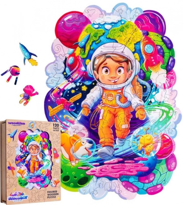 Colorful Wooden Puzzle - Space Adventurer