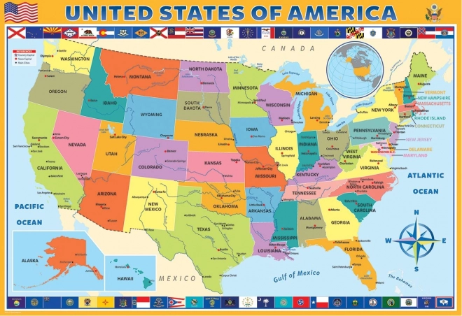 Eurographics Puzzle United States Map