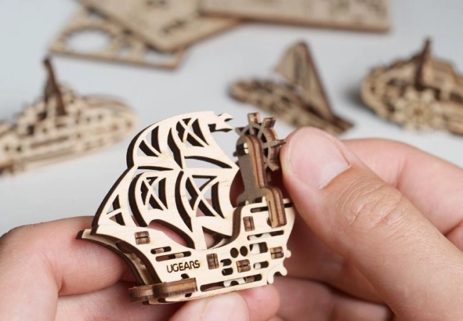 Ugears Wooden 3D Mechanical Puzzles Set