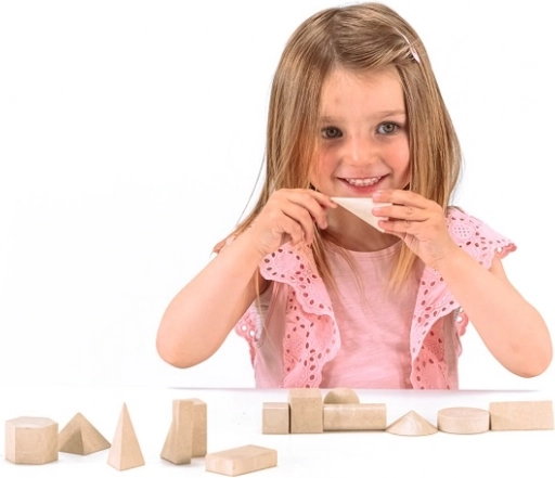 Set di figure geometriche in legno