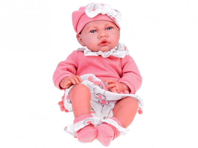 Soft Interactive Baby Doll 45 cm with Pink Outfit