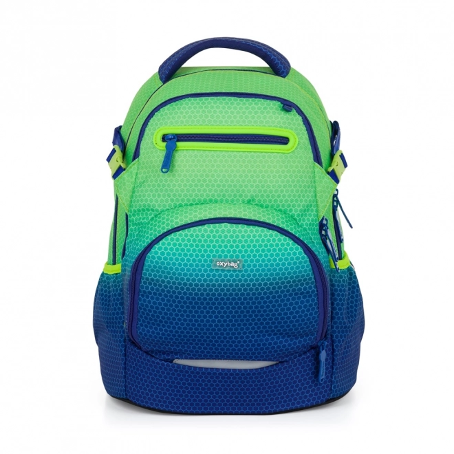 School Backpack OXY Ombre Blue-Green