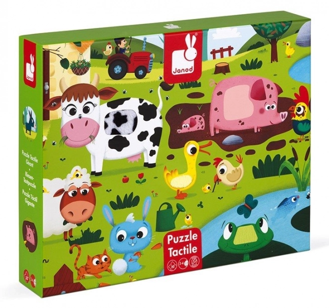 Touch And Feel Farm Animals Puzzle 20 Pieces