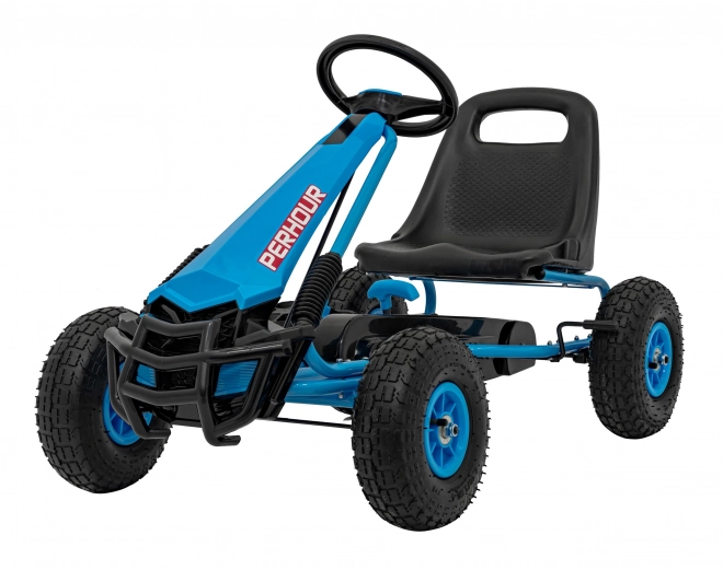 Pedal Go-Kart with Air Wheels for Kids in Blue