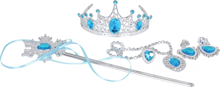Corona scintillante e gioielli