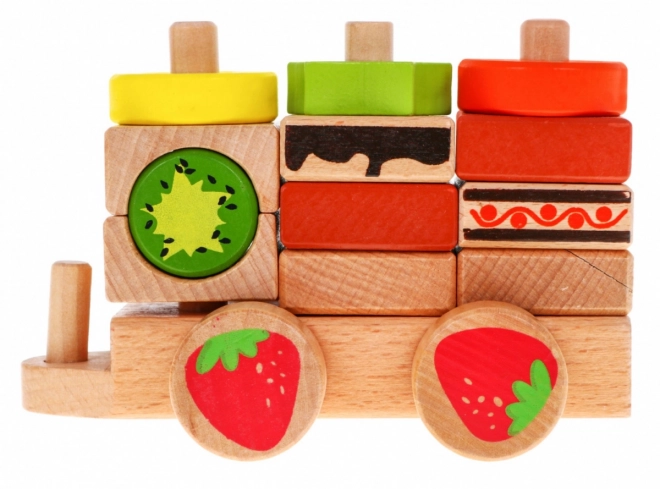 Wooden Train with Shape Sorters for Kids 3+