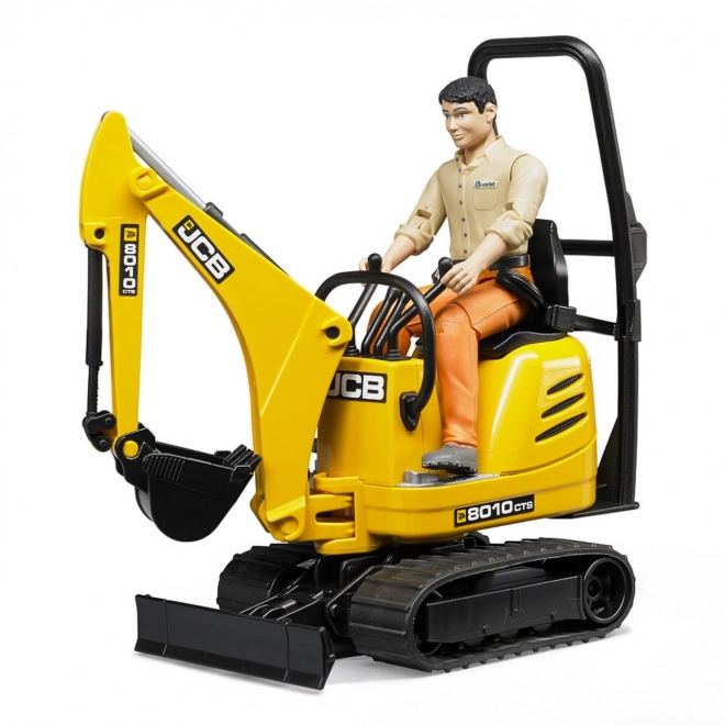 Bruder JCB Mini Excavator Toy with Worker Figure