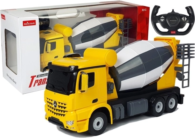 Remote-Controlled Mixer Mercedes-Benz Arocs Rastar 1:14 Yellow