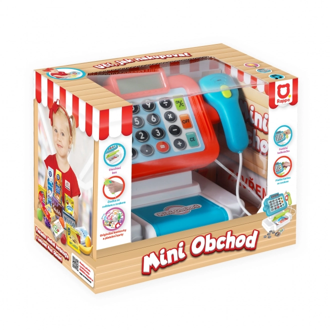 Mini store - cash register with shopping game - red