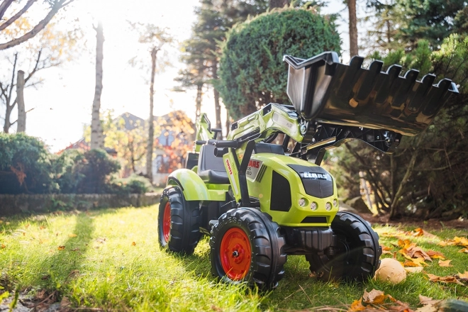 Pedal Tractor Claas Axos - with front and rear loader + trailer
