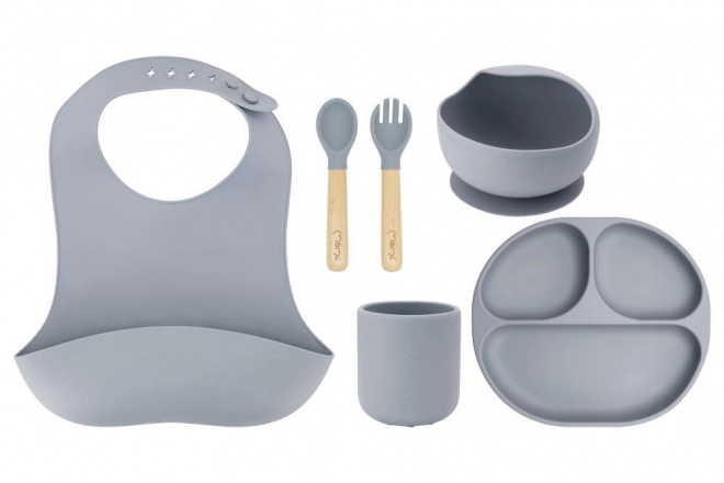 Children's Silicone Dining Set MoMi AMI Grey