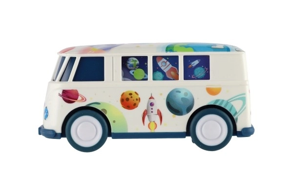 colorful space bus with friction mechanism