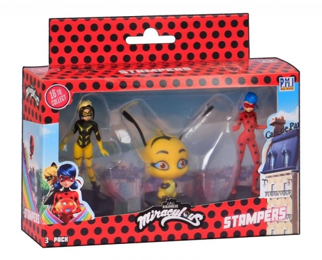 Miraculous: Ladybug and Cat Noir Stamp Figures Set