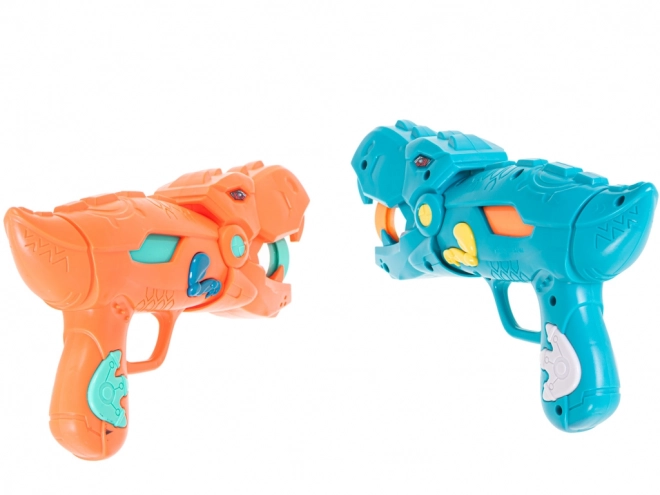 Dinosaur Shooting Game with Dual Foam Blaster Set