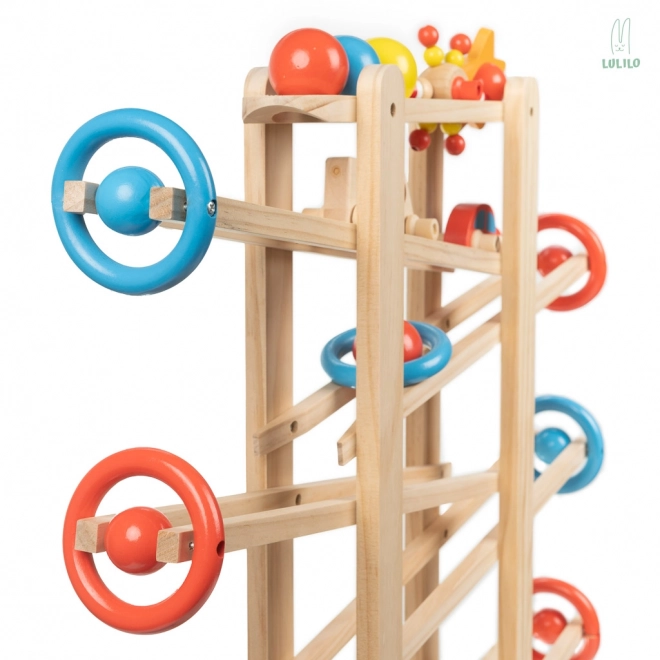 Wooden Marble Run Track for Kids - 70cm XXL