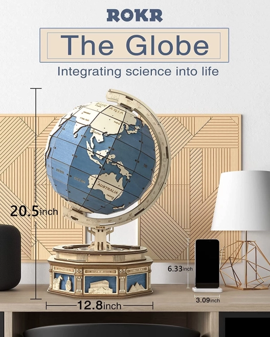 Robotime Rokr 3D Wooden Puzzle Globe