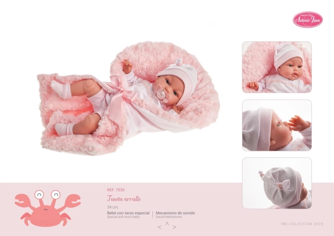 Realistic Baby Doll with Sounds - 34 cm