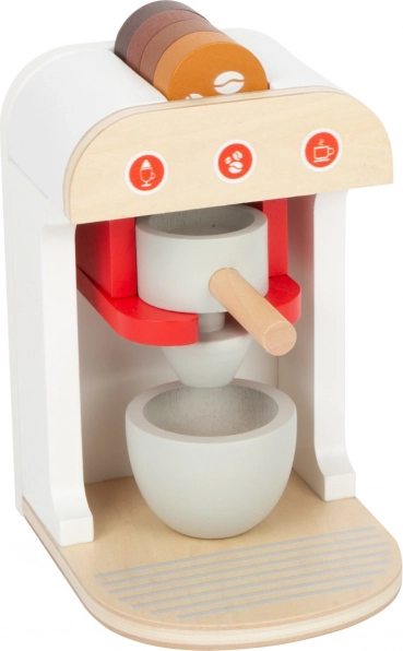 Capsule coffee maker with lever