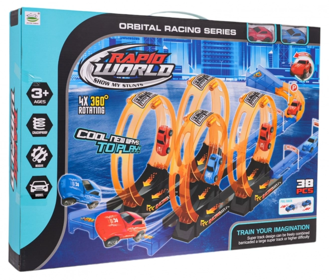 Burning Loop Racing Track with Cars Set 38 Pieces