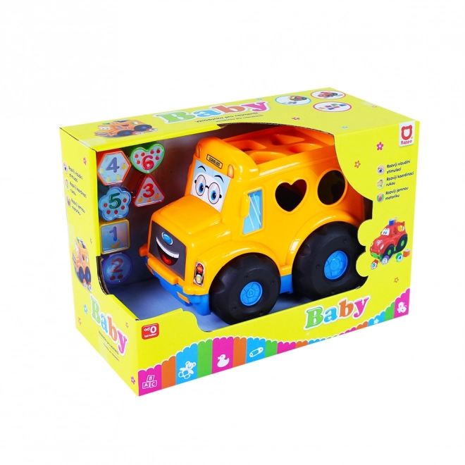 Shape Sorter Baby Bus Toy Orange