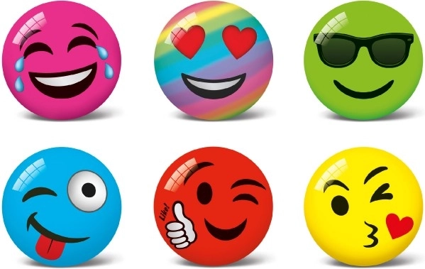 Ball with Smileys Motif 11 cm