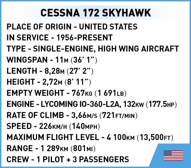 Cobi Building Block Cessna 172 Skyhawk White